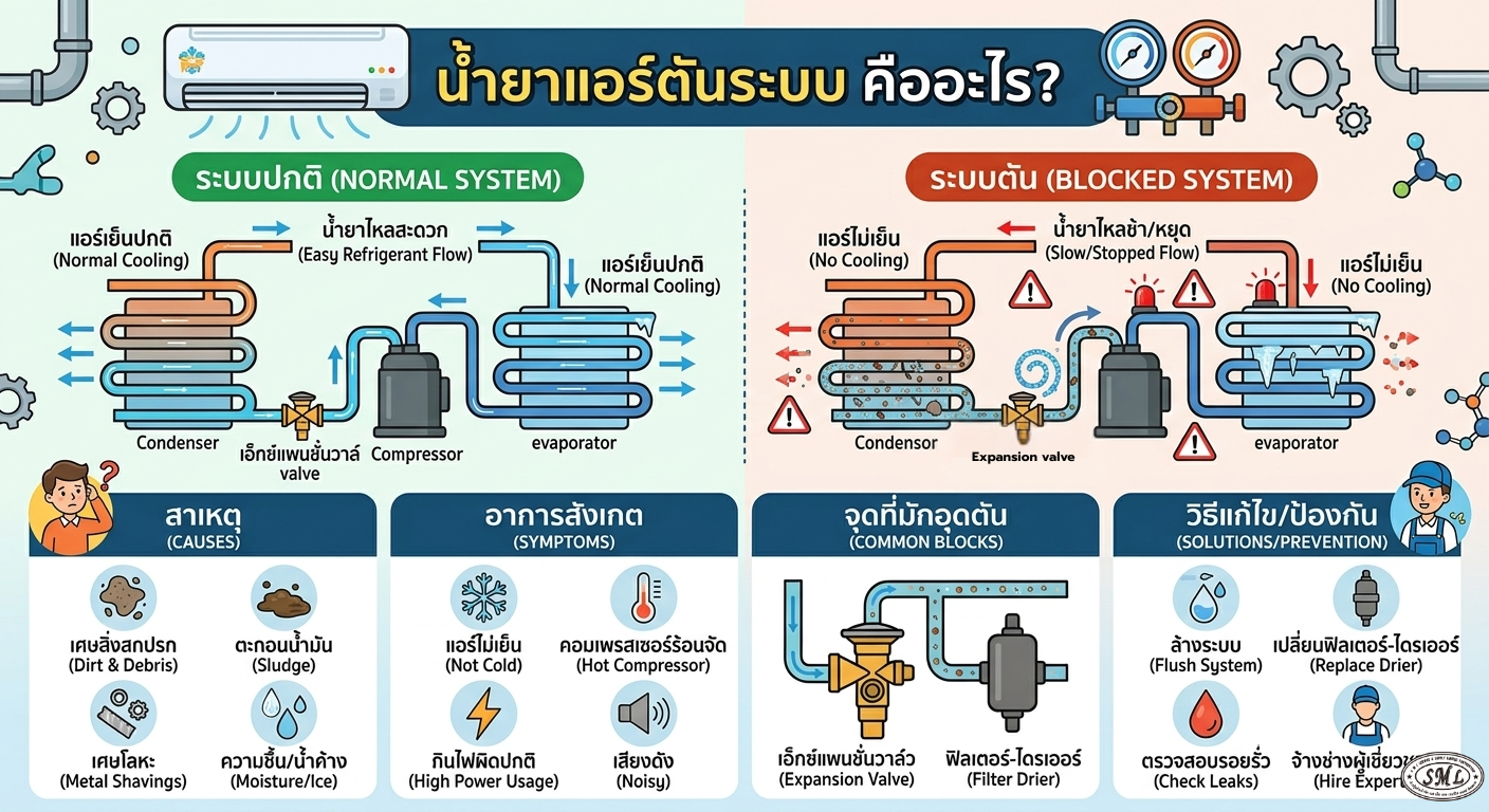 ระบบตันในแอร์คืออะไร อธิบายโดย SML Service